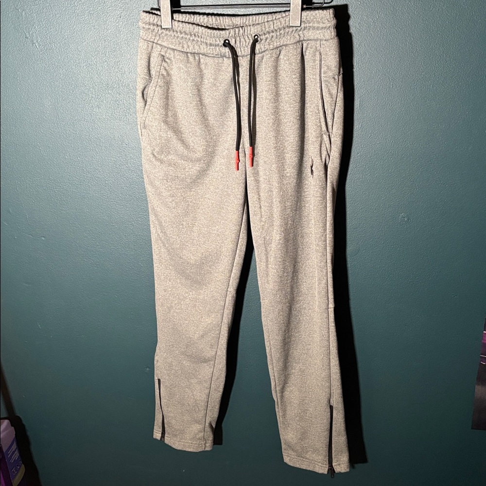 Spyder Men’s Active Breathable Quickdry Fleece Light Grey Joggers Size Medium